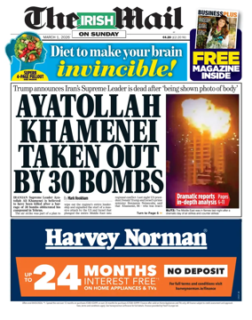 Cover of The Irish Mail on Sunday