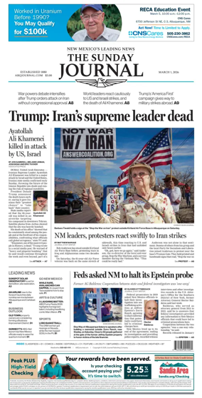 Cover of Albuquerque Journal