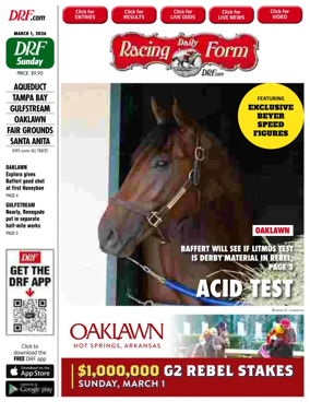 Cover of Daily Racing Form National Digital Edition