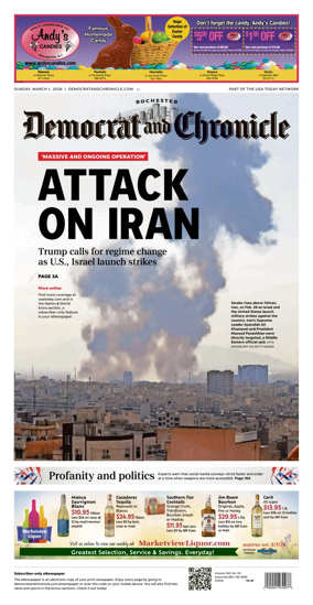 Cover of Democrat and Chronicle