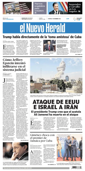 Cover of El Nuevo Herald (Sunday)