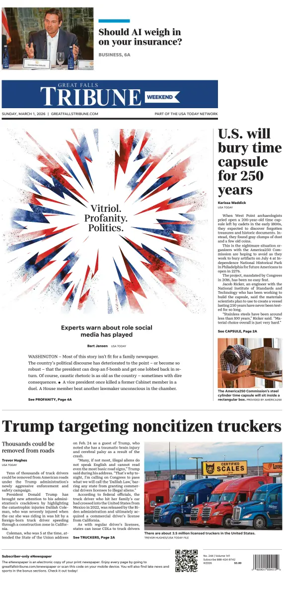 Cover of Great Falls Tribune