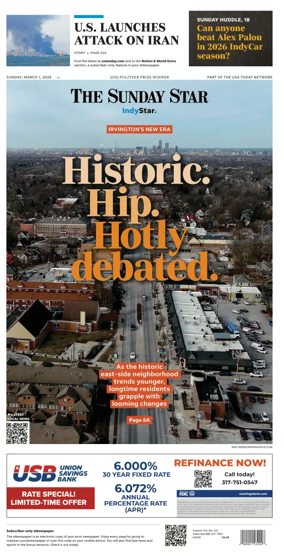 Cover of The Indianapolis Star