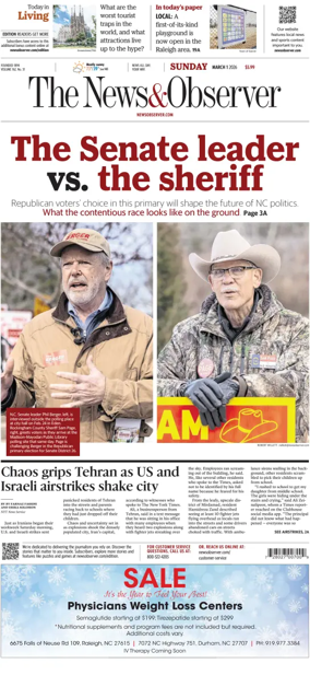 Cover of The News & Observer (Sunday)