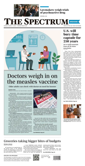 Cover of The Spectrum & Daily News