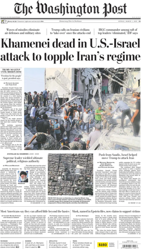 Cover of The Washington Post Sunday