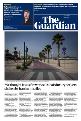 Cover of The Guardian Australia