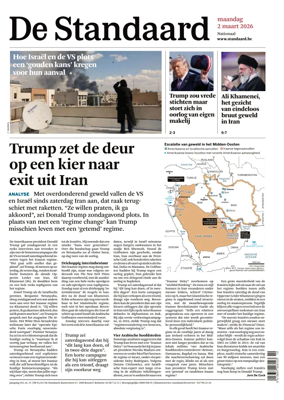 Cover of De Standaard