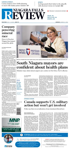 Cover of The Niagara Falls Review