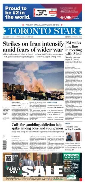Cover of Toronto Star