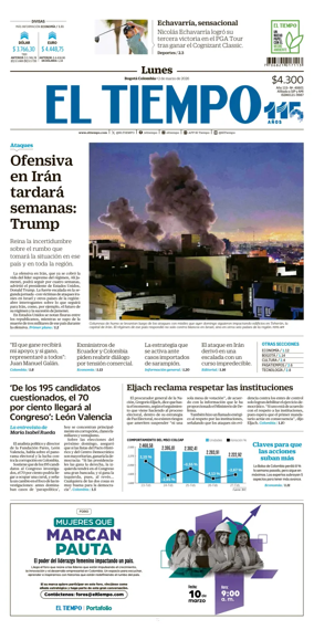 Cover of El Tiempo (Bogota)
