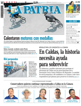 Cover of La Patria (Colombia)