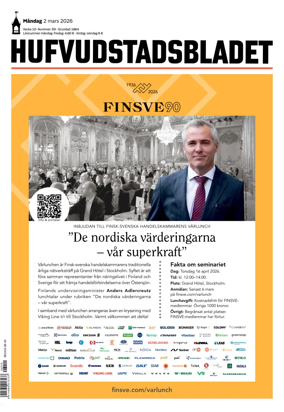 Cover of Hufvudstadsbladet