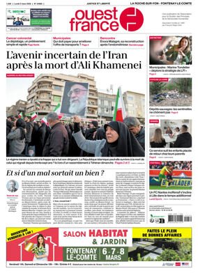 Cover of Ouest France (La Roche-sur-Yon - Fontenay-le-Comte)