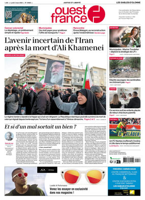 Cover of Ouest France (Les Sables-d'Olonne)
