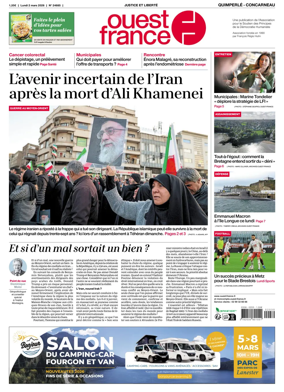 Cover of Ouest-France (Quimperle Concarneau)