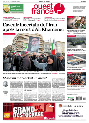 Cover of Ouest France (Vannes)