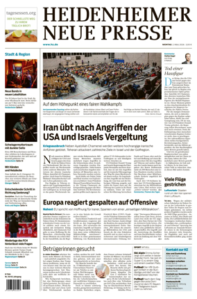 Cover of Heidenheimer Neue Presse