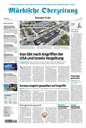 Cover of Markische Oderzeitung Eberswalde