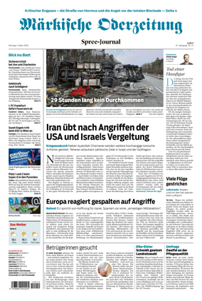 Cover of Markische Oderzeitung Spree-Journal