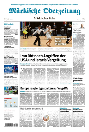 Cover of Markische Oderzeitung Strausberg