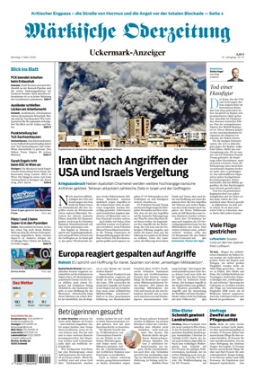 Cover of Markische Oderzeitung Uckermarkanzeiger