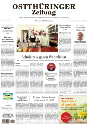 Cover of Ostthuringer Zeitung (Greiz)