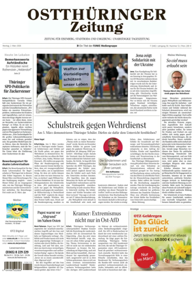 Cover of Ostthuringer Zeitung (Saale-Holzland-Kreis)