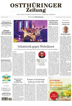 Cover of Ostthuringer Zeitung (Saalfeld)