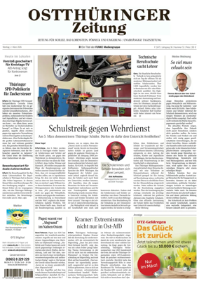 Cover of Ostthuringer Zeitung (Schleiz)