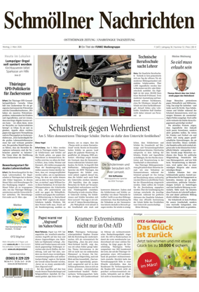 Cover of Ostthuringer Zeitung (Schmolln)