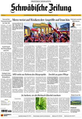 Cover of Schwabische Zeitung (Friedrichshafen)
