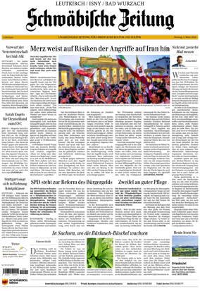 Cover of Schwabische Zeitung (Leutkirch / Isny / Bad Wurzach)