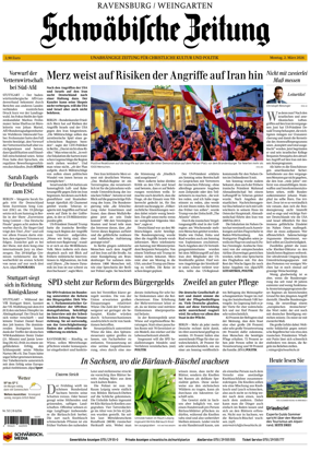 Cover of Schwabische Zeitung (Ravensburg / Weingarten)