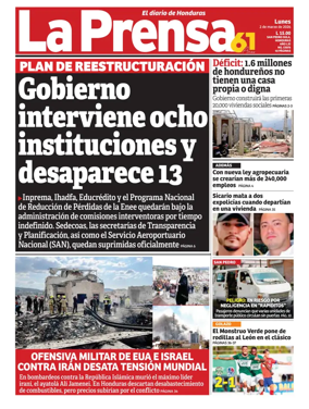 Cover of Diario La Prensa