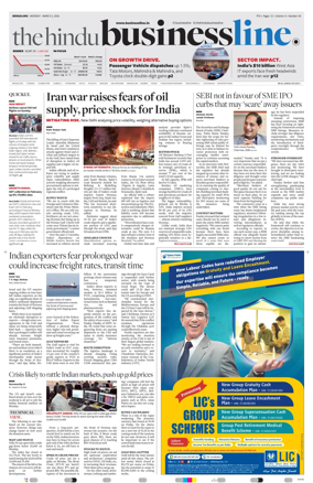 Cover of BusinessLine (Bangalore)