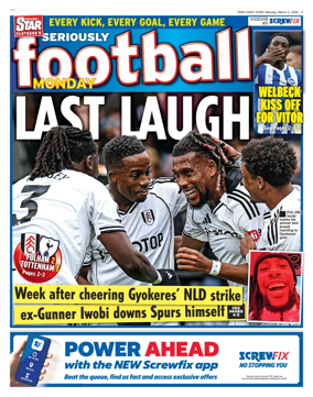 Cover of Irish Daily Star - Fanatic