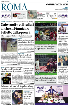 Cover of Corriere della Sera (Roma)