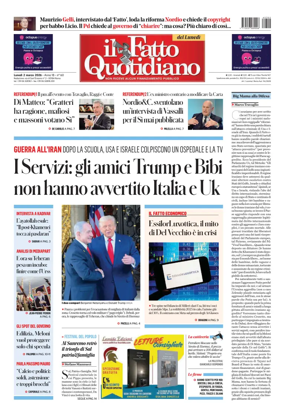 Cover of Il Fatto Quotidiano