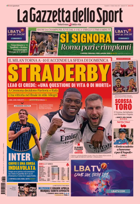 Cover of La Gazzetta dello Sport - Milano