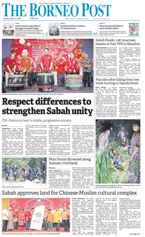 Cover of The Borneo Post (Sabah)