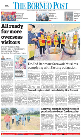 Cover of The Borneo Post (Sarawak)