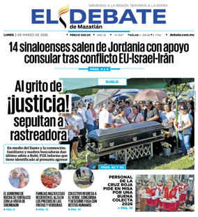 Cover of El Debate de Mazatlan