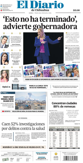 Cover of El Diario de Chihuahua