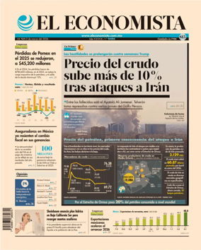 Cover of El Economista (Mexico)