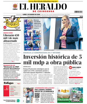 Cover of El Heraldo de Chihuahua