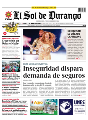 Cover of El Sol de Durango