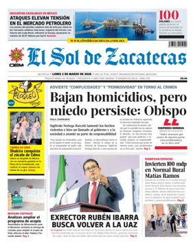 Cover of El Sol de Zacatecas