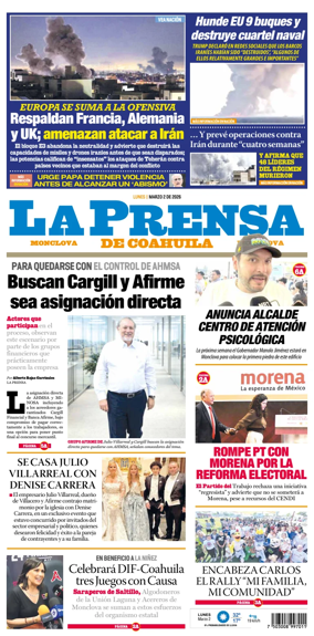 Cover of La Prensa de Coahuila