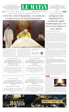 Cover of Le Matin (Morocco)